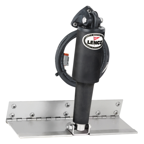 Lenco Marine - Lenco 4" x 12" Limited Space Trim Tab Kit w/o Switch Kit 12V -  Standard Finish - Short Actuator
