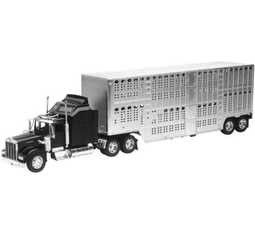 New Ray Toys - New Ray Toys 1:32 Long Hauler - Kenworth W900 Pot Belly Livestock - 10783A