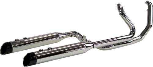 Khrome Werks - Khrome Werks 2-Into-2 Two-Step Crossover Header System - Edge Billet Tip - Chrome - 200435