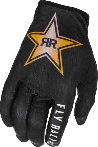 Fly Racing - Fly Racing Lite Rockstar Gloves - 374-013XS - Black/Gold/White - X-Small