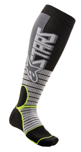 Alpinestars - Alpinestars MX Pro Socks - 4701520-905-S - Gray/Yellow - Small