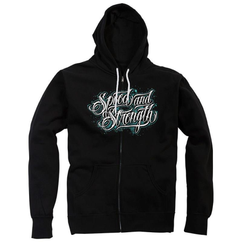Speed & Strength - Speed & Strength Scripted Zip Womens Hoody - 1103-1808-0154 - Black - Large