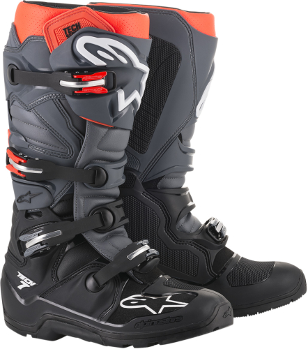 Alpinestars - Alpinestars Tech 7 Enduro Boots - 201211411337 - Black/Gray/Red Fluo - 7