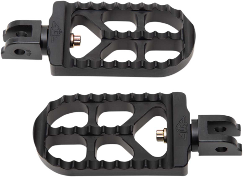 Joker Machine - Joker Machine Adjustable Serrated Long Footpegs - Black Anodized - 08-56-6B