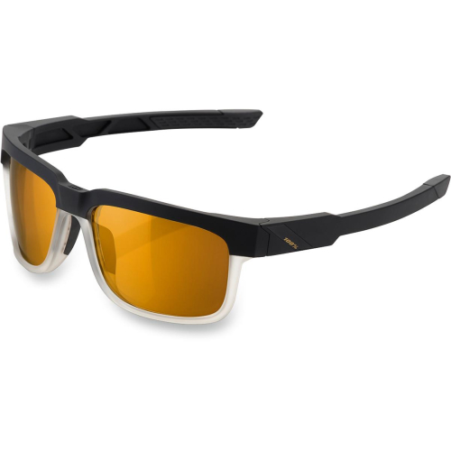 100% - 100% Type-S Sunglasses - 61025-007-49 - Black/Orange Lens
