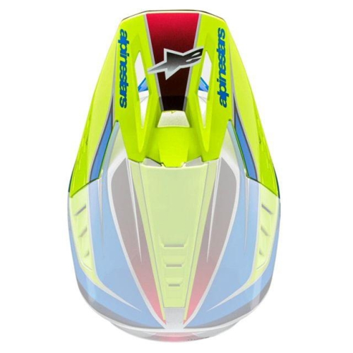 Alpinestars - Alpinestars Visor for S-M5 Sail Helmet - Yellow Fluo/Enamel Blue/Silver - 8986723-5579-OS