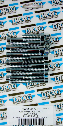 Drag Specialties - Drag Specialties Cam Cover Chrome Socket-Head Bolt Set - Smooth - MK687S