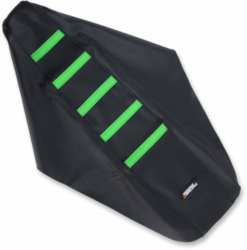 Moose Racing - Moose Racing Ribbed Seat Cover - Black/Green Ribbed - KXF25017
