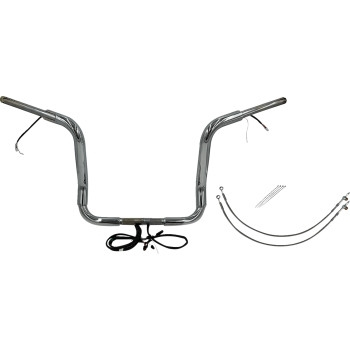 Fat Baggers, Inc. - Fat Baggers, Inc. 1-1/2in. Plug and Play EZ Install Round Top Handlebar Kit - Chrome - 802514