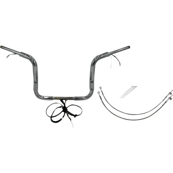 Fat Baggers, Inc. - Fat Baggers, Inc. 1-1/2in. Plug and Play EZ Install Round Top Handlebar Kit - Chrome - 802512