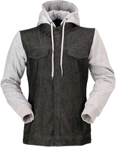 Z1R - Z1R Denim Womens Hoodie - 2840-0137 - Black/Gray - Large