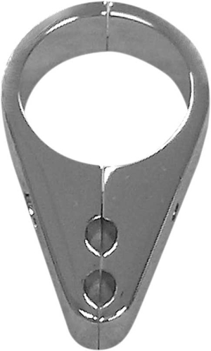 Drag Specialties - Drag Specialties Throttle/Idle Cable Clamp for 1.5in. Diameter Handlebar/Frame - Chrome - 0658-0028