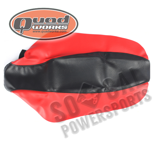 Quad Works - Quad Works Cycle Works Seat Cover - Red/Black - 35-18001-21