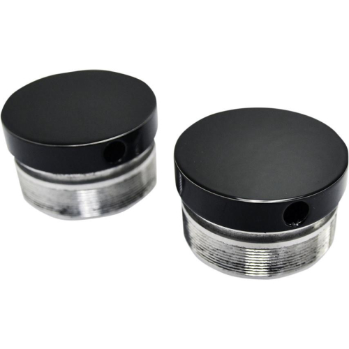 LA Choppers - LA Choppers Flush-Mount Fork Caps - 49mm - Gloss Black - LA-7504-49B