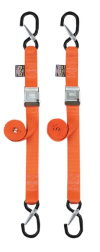 Powertye - Powertye 1 1/2in. Cam-Buckle with Safety Latch Hooks - Orange - 28629-S