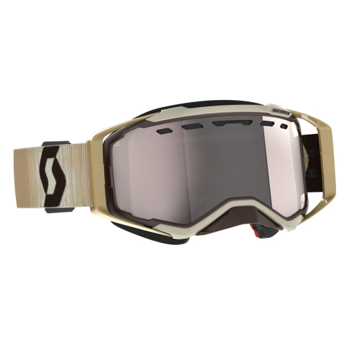 Scott USA - Scott USA Prospect Snowcross Goggles - 272846-1074313 - Beige/Brown/Silver Chrome Works Lens - OSFM