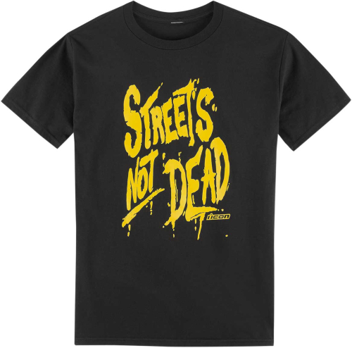 Icon - Icon Streets Not Dead T-Shirt - 3030-17641 - Black - Small