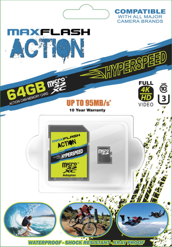 Maxflash - Maxflash Hyperspeed Memory Card - 64GB - SD64GRFU3M-A
