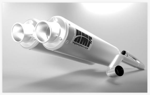 HMF Engineering - HMF Engineering Performance Series Dual Full System Exhaust - Center Mount - Brushed - Turn Down Brushed - 035546636071