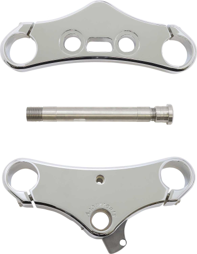 Accutronix - Accutronix Elite 49mm Triple Tree - 5 Deg. Rake, Wide Glide - Chrome - TWD549-ESC