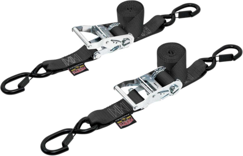 Powertye - Powertye 1 1/2in. Ratchet with Safety Latch Hooks - Black - 30572-S