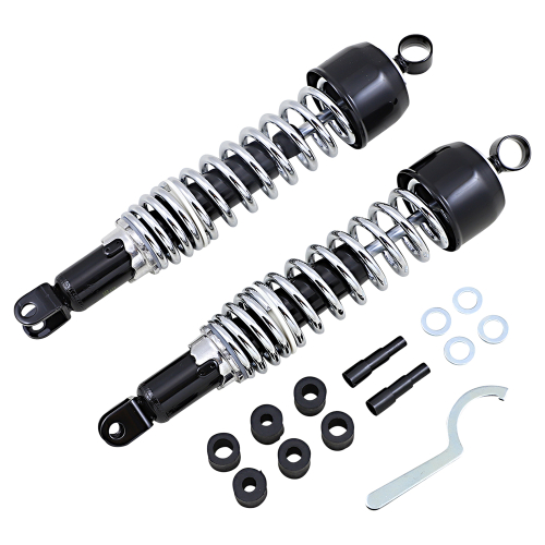 Emgo - Emgo Classic Shocks - 365mm Eye/Clevis - Black/Chrome - 17-05542