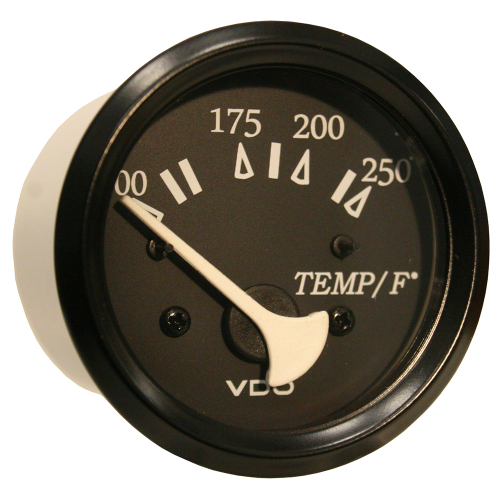VDO - VDO Cockpit Marine 52mm (2-1/16") 250&deg; F Water Temperature Gauge - Black Dial/Bezel