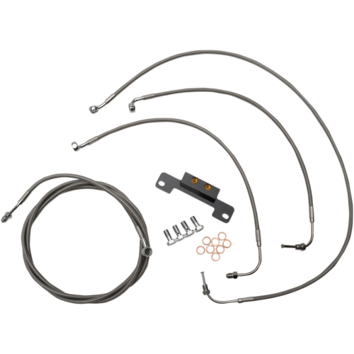 LA Choppers - LA Choppers Standard Handlebar Cable/Brake & Clutch Line/Wire Kit - Stainless Braided - LA-8055KT-16