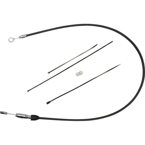 Drag Specialties - Drag Specialties Quick Connect Braided Upper Clutch Cable - 52in. - Black/Chorme - 0652-2864