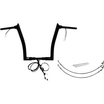 Fat Baggers, Inc. - Fat Baggers, Inc. 1-1/2in. Plug and Play EZ Install Pointed Top Handlebar Kit - Black - 801314-B