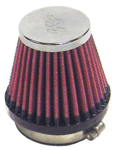 K&N Engineering - K&N Engineering Universal Round Tapered Air Filter - Chrome End Cap - RC-2290