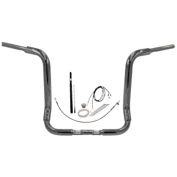 Fat Baggers, Inc. - Fat Baggers, Inc. 1-1/2in. EZ Install Round Top Handlebar Kit - Chrome - 819416