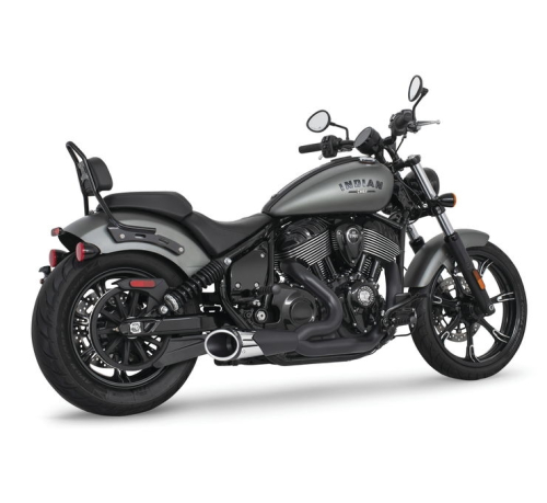 Freedom Performance - Freedom Performance Combat 2-into-1 Shorty Exhaust System for Chief - Combo Black/Sculpted Black Tip - IN00409
