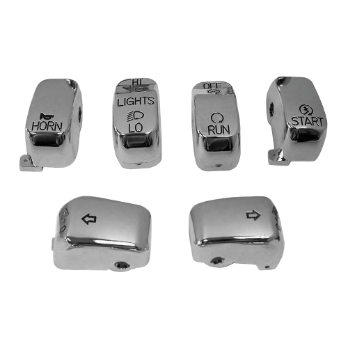 Bikers Choice - Bikers Choice Handlebar Switch Caps - Chrome - 482833