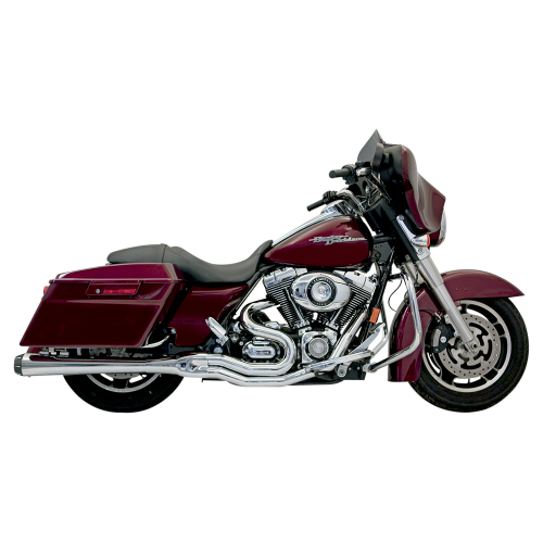 Bassani Manufacturing - Bassani Manufacturing B4 Megaphone Exhaust System - Chrome - FLH-747