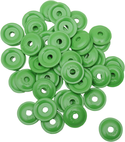 Woodys - Woodys Round Digger Aluminum Support Plates - 5/16in. - Green (48pk.) - AWA-3780
