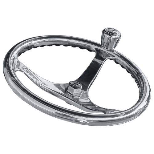 Edson Marine - Edson 14.5" SS ComfortGrip Powerwheel Steering Wheel w/PowerKnob&#153;