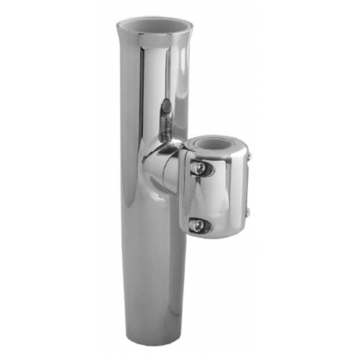 TACO Marine - TACO  Stainless Steel Clamp-On Adjustable Rod Holder - 1-1/16" & 1-5/16" O.D. (Pipe), 1-1/4" O.D. (Tube)