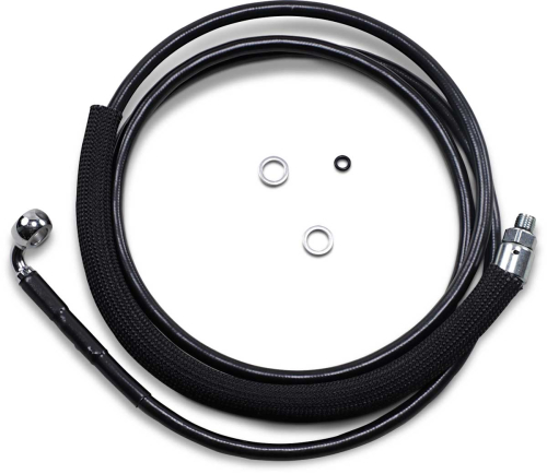 Drag Specialties - Drag Specialties Stainless Steel Hydraulic Clutch Line - 76 1/8in. (+6in.) - Black - 0661-0014