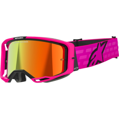 Alpinestars - Alpinestars Vision 8 Corp Goggles - 5101625-3083 - Pink/Red Mirror Lens - OSFM