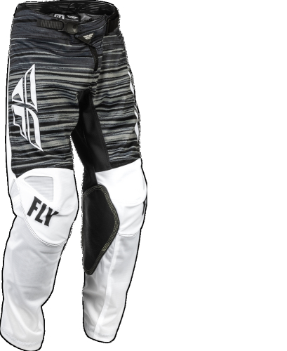 Fly Racing - Fly Racing Kinetic Mesh Youth Pants - 376-34026 - Black/White/Gray - 26