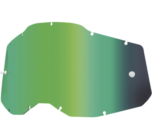 100% - 100% Lens for Racecraft 2/Accuri 2/Stratus 2 Goggles - Green Mirror - 59078-00003
