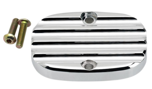 Joker Machine - Joker Machine Rear Brake Master Cylinder Cover - Finned - Chrome - 08-008C