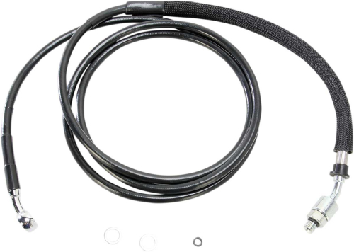 Drag Specialties - Drag Specialties Stainless Steel Hydraulic Clutch Line - 82 1/8in. (+12) - Black - 0661-0010