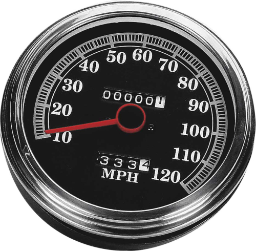 Drag Specialties - Drag Specialties 5in. Dash Mount 2:1 Speedometer - 89-95 Face - 72422AMX-BX33