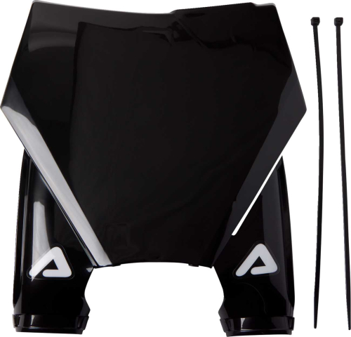 Acerbis - Acerbis Raptor Front Number Plate - Black/White - 2983160001