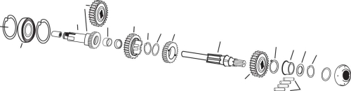 Eastern Motorcycle Parts - Eastern Motorcycle Parts Mainshaft Retaining Ring 3rd Gear(8) - A-35337-56