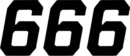 DCOR - DCOR Race Series Individual Numbers 4in. - No.6 - Black - 45-33-6