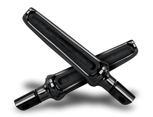 Performance Machine - Performance Machine Contour Male Mount Footpegs - Rubber Insert - Black - 0035-0065-B