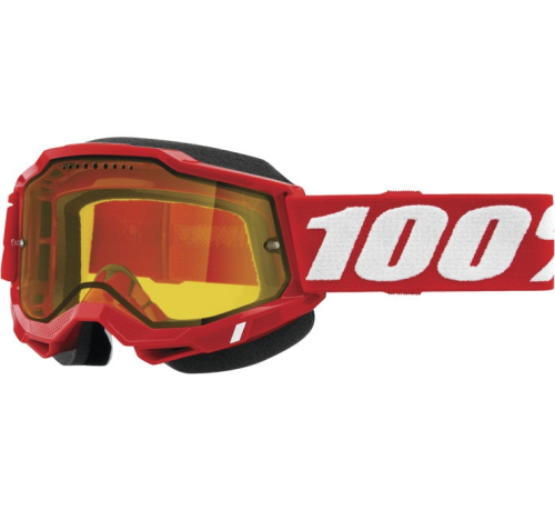 100% - 100% Accuri 2 Snow Goggles - 50021-00005 - Red / Yellow Lens - OSFM